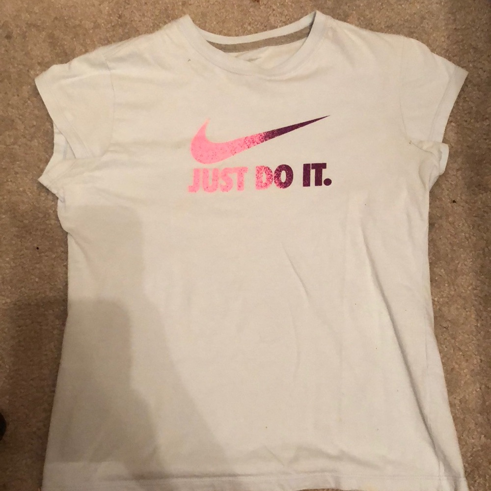Blue nike girls shirt. Size large.